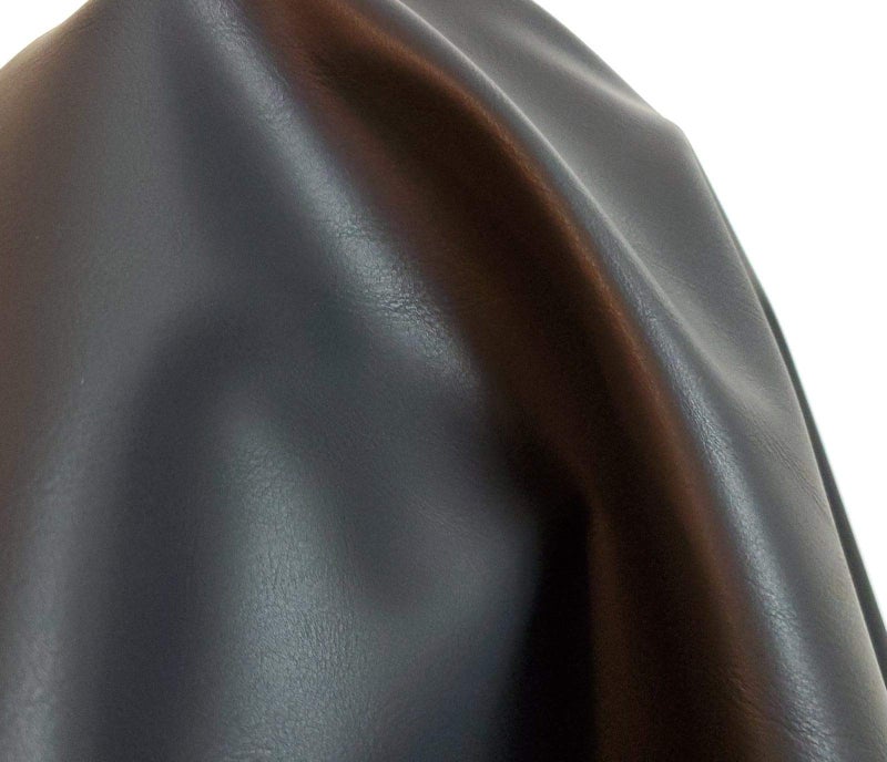 NAT LEATHERS أقمشة جلدية NAT | جلد نباتي صناعي أسود غير لامع ناعم | 1 ياردة (36 × 54 بوصة عرض) مقطوعة بالياردة | جلد صناعي 0.9 مم للتنجيد | 36"x54" - Image 1